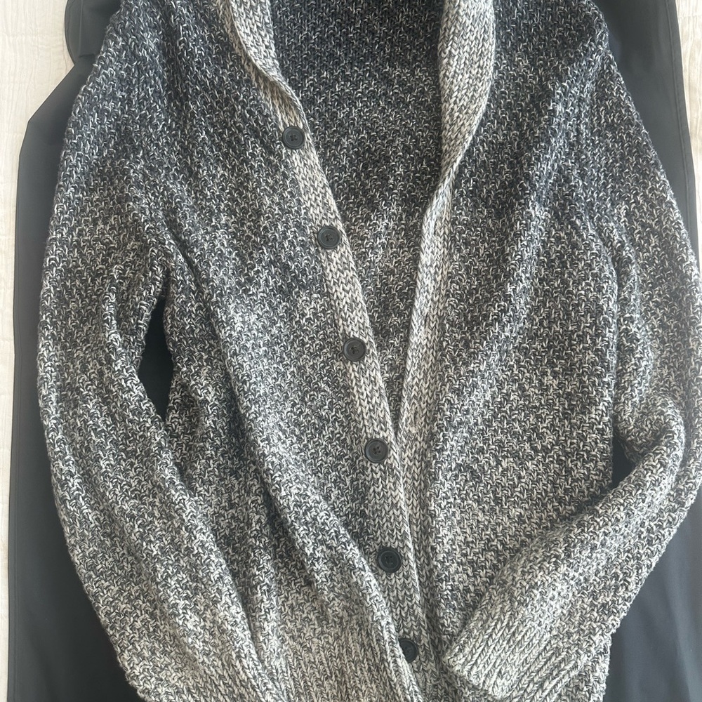 Banana Republic Charcoal and Light Gray Cardigan